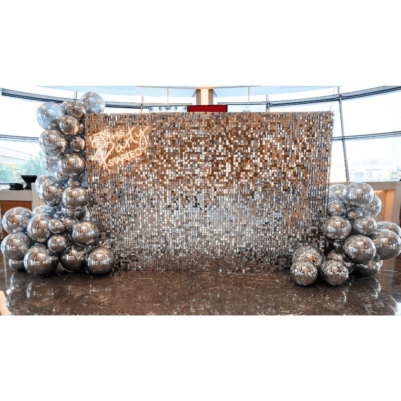 Silver Sequin Wall Balloon Backdrop