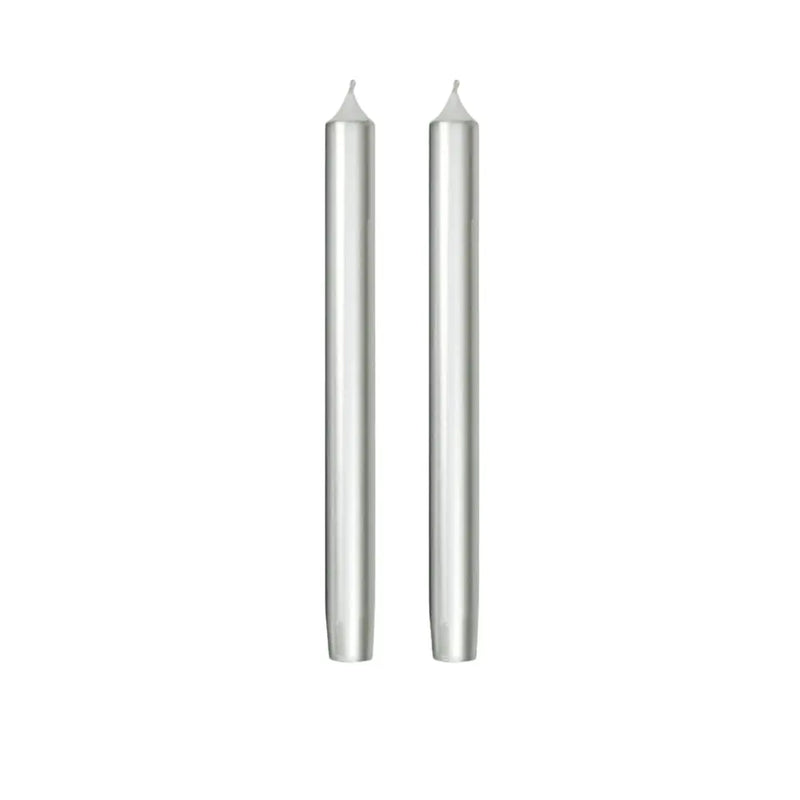 Silver / 25 cm / Blend of Paraffin & Palm Wax with Cotton Wick