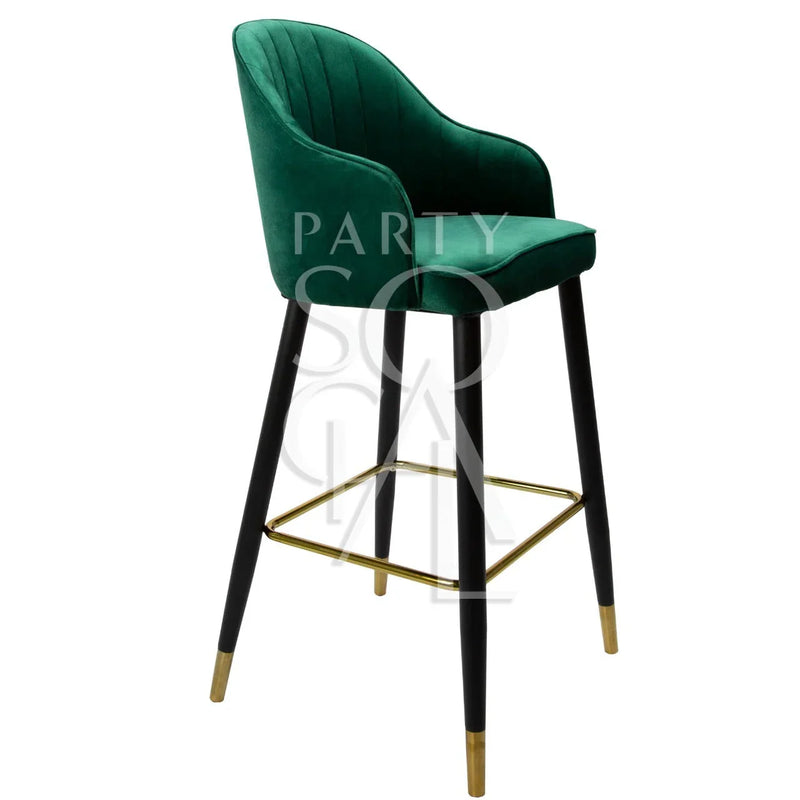 Velvet Stool Royal Green