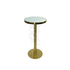 Gold Cocktail Table: Round with a white, marble-finished top and gold base, perfect for versatile event settings from Party Social&