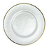 CHARGER PLATE - WHITE PEARL W/ GOLD RIM, elegant ceramic plate with gold trim, ideal for luxurious table settings, 33cm diameter.