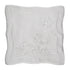 White Vintage Pure Linen Coaster with Floral Design