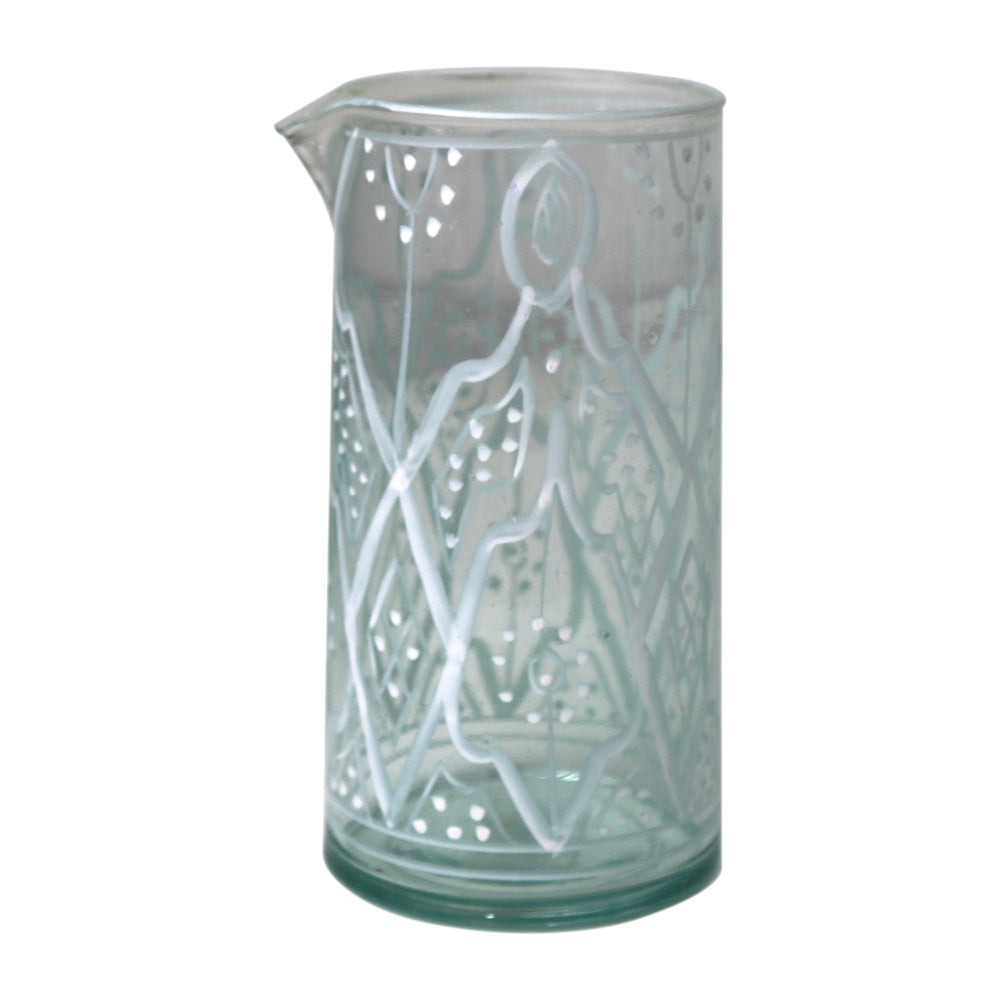 Marrakesh Patterned Carafe Glass with intricate design, perfect for elegant table settings.