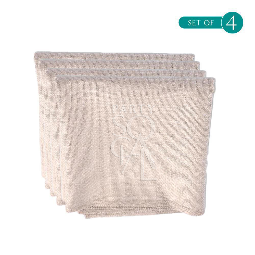 Premium linen blend napkins in various sizes for elegant table settings. Perfect for events, lunches, and dinners. Prices from 48 AED. Napkins from Party Social Dubai.