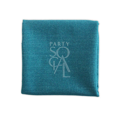A linen blend napkin, ideal for events. Available in various colors. Elevate your table setting with this premium napkin. Dimensions: Cocktail (25cm L x 25cm W), Dinner (50cm L x 50cm W). From Party Social. Napkins from Party Social Dubai.