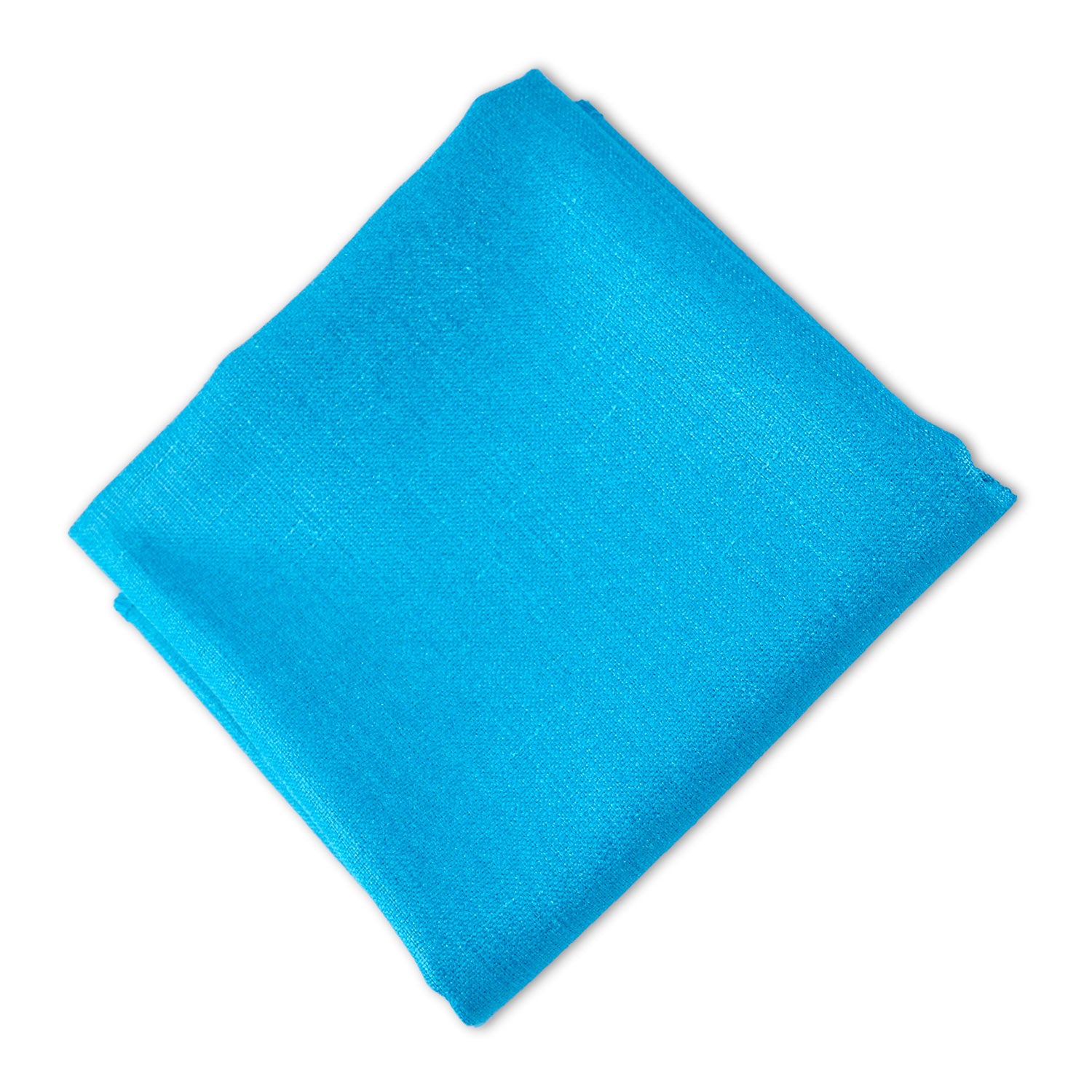 Folded blue linen blend napkin by Party Social. Elevate your table setting with premium napkins for any event. Available in cocktail (25cm) and dinner (50cm) sizes. Napkins from Party Social Dubai.