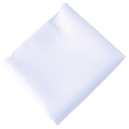 Folded white linen blend napkin by Party Social. Elevate your table setting with premium napkins for any event. Available in various sizes. Starting at 48 AED. Napkins from Party Social Dubai.