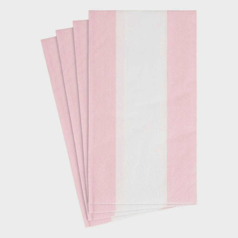 Bandol Stripe Paper Guest Towel Napkins - 15 Per Package: Triple-ply napkins with elegant artwork and designs, made from eco-friendly materials.