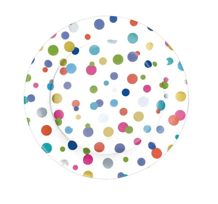 Confetti Brights Paper Salad & Dessert Plates - 8 Per Package