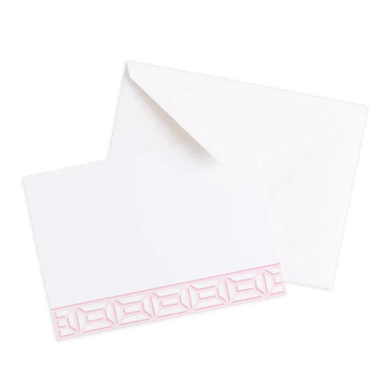 Garden Gate Blank Correspondence Cards in Light Pink - 20 Per Package