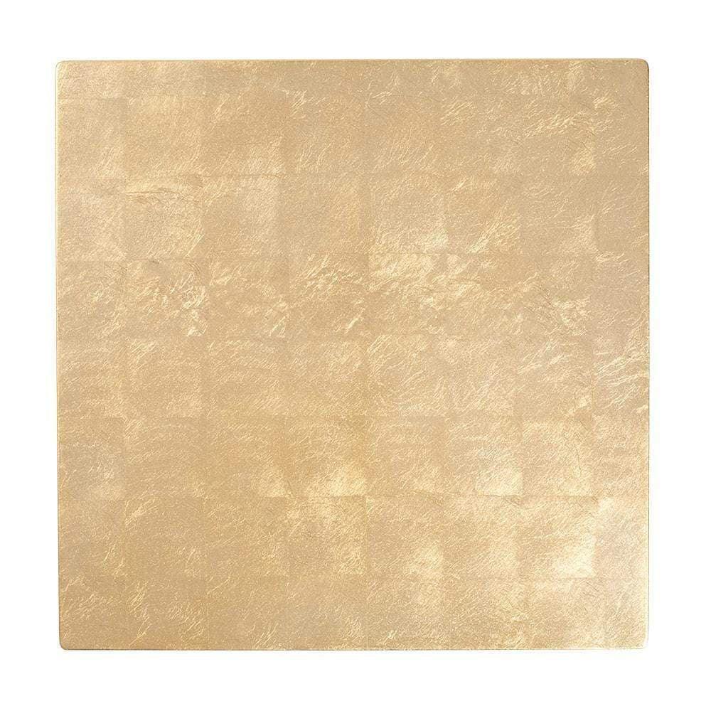 Gold Leaf Square Lacquer Placemat - 1 Each, a handcrafted masterpiece from Vietnam, showcases artisan skills of the past. Functional art for your tabletop, featuring genuine gold or silver leaf accents beneath a durable lacquer finish.