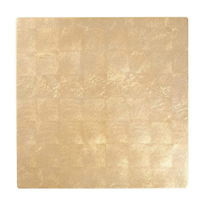 Gold Leaf Square Lacquer Placemat - 1 Each, a handcrafted masterpiece from Vietnam, showcases artisan skills of the past. Functional art for your tabletop, featuring genuine gold or silver leaf accents beneath a durable lacquer finish.