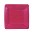 Grosgrain Square Paper Salad & Dessert Plates in Rose - 8 Per Package: A stylish square paper plate with a delicate design, perfect for any occasion.