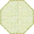 Holly Trellis Die-Cut Placemat - Hexagon-shaped mat with pattern, symmetry, and creative arts motif. Perfect for birthday parties. 1 per package.
