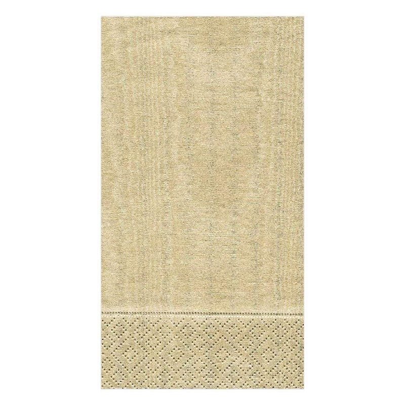 Moire Paper Guest Towel Napkins in Gold - 15 per package