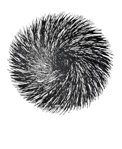 Round Swirl Placemat, 38cm, a chic and durable addition to your table setup. Enhance any meal with this stylish and environmentally friendly design.