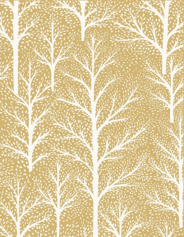 Winter Trees Guest Towel Napkins in Gold- 15 Per Package